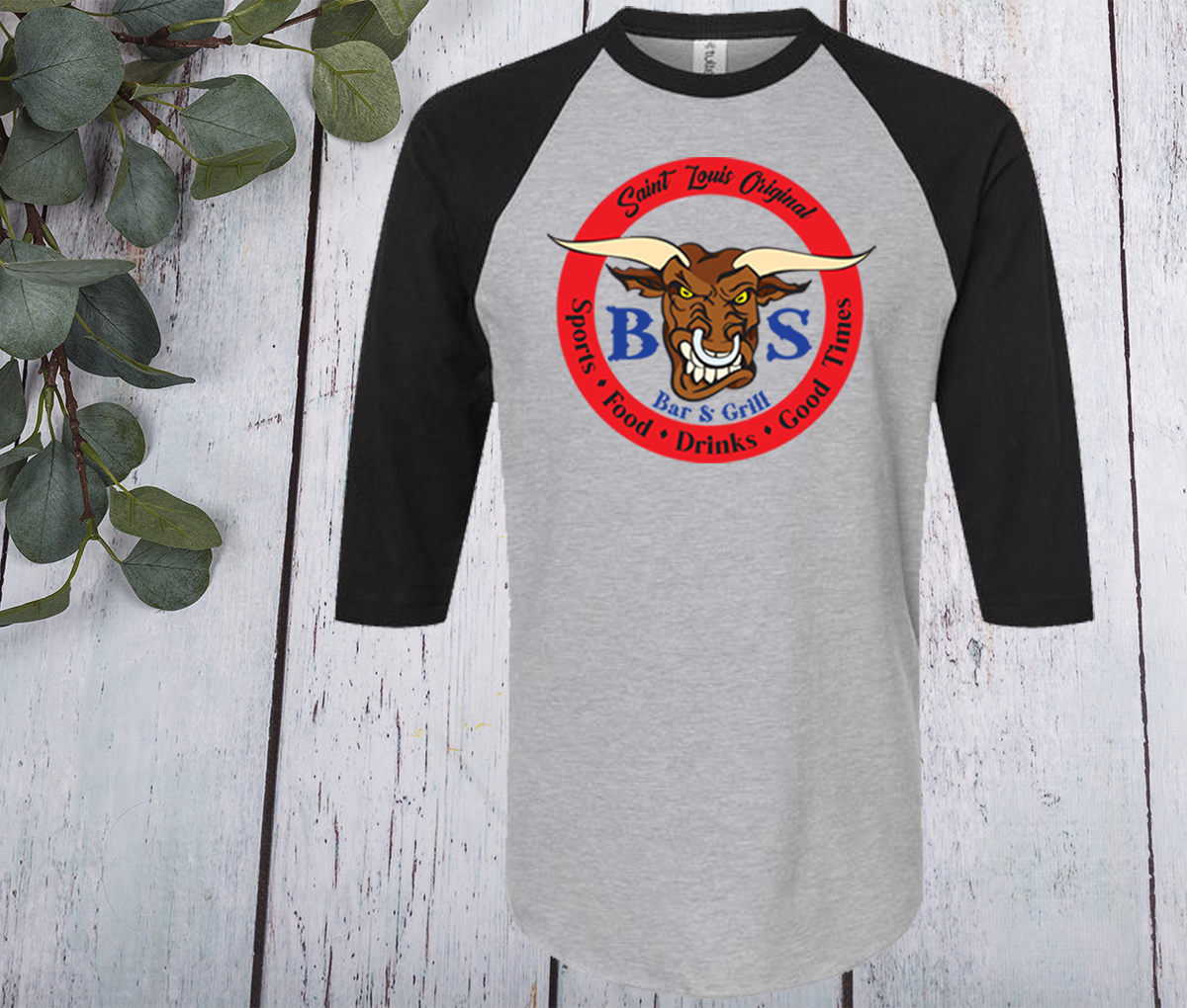 BS Bar & Grill Unisex Raglan Baseball Tees