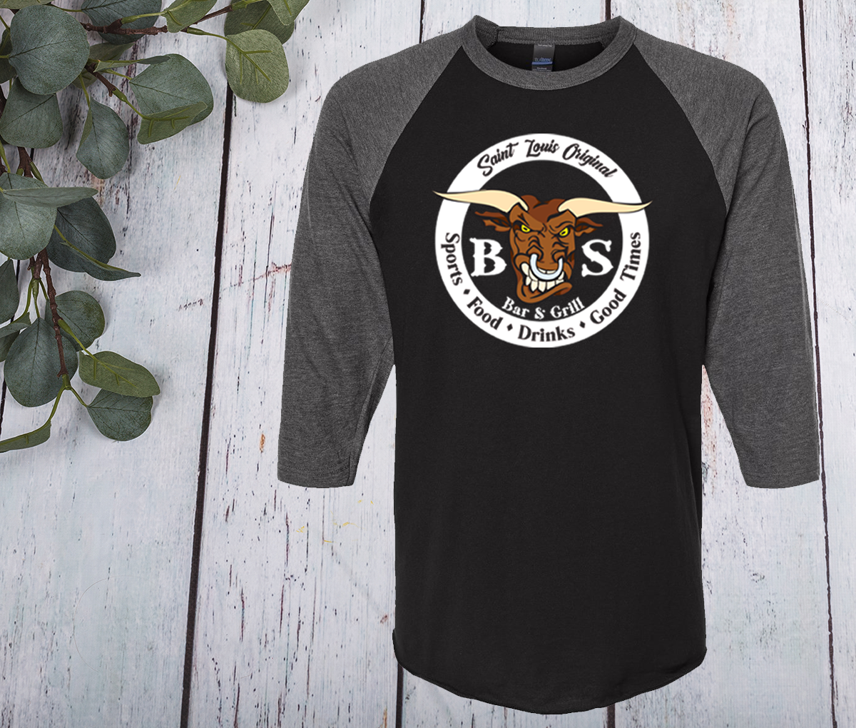 BS Bar & Grill Unisex Raglan Baseball Tees