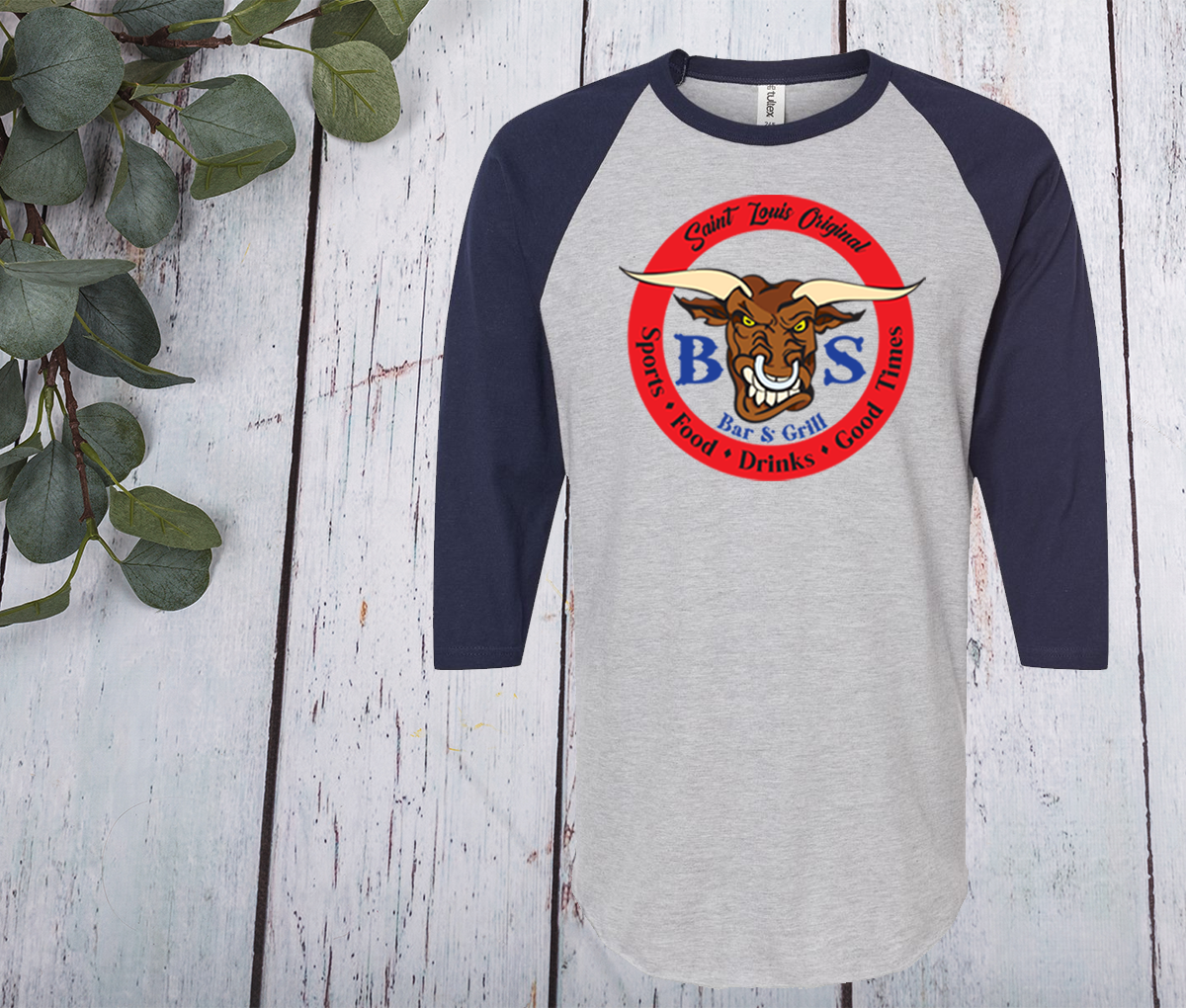 BS Bar & Grill Unisex Raglan Baseball Tees