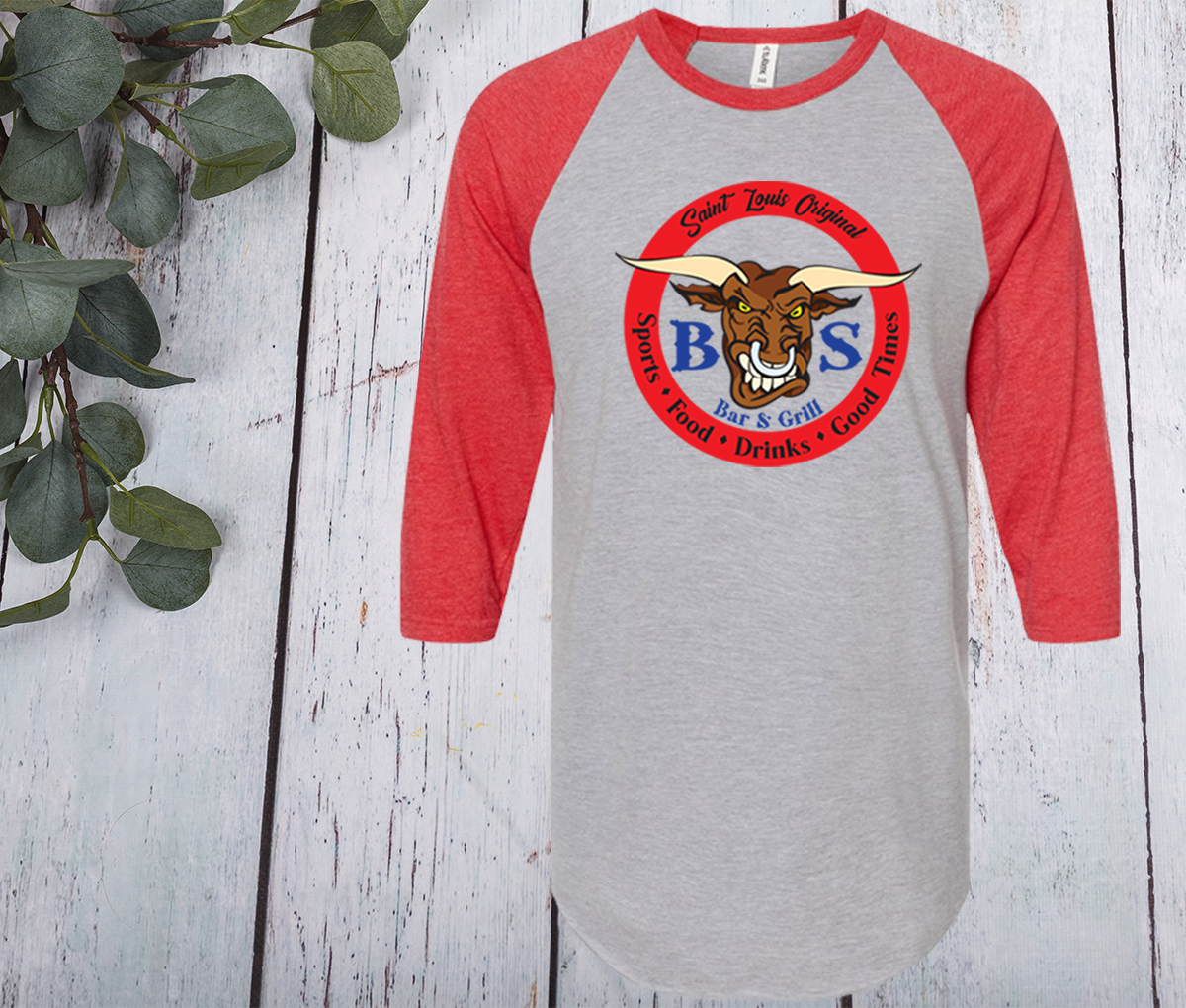 BS Bar & Grill Unisex Raglan Baseball Tees